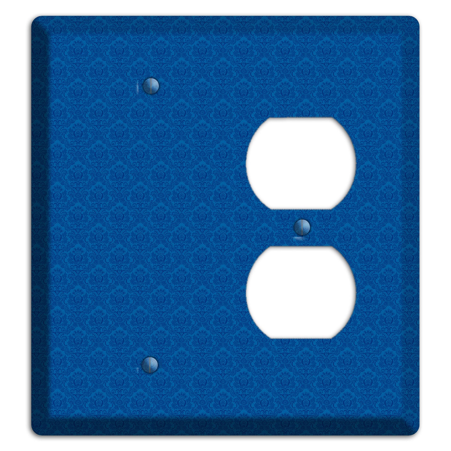 Blue Cartouche Blank / Duplex Wallplate