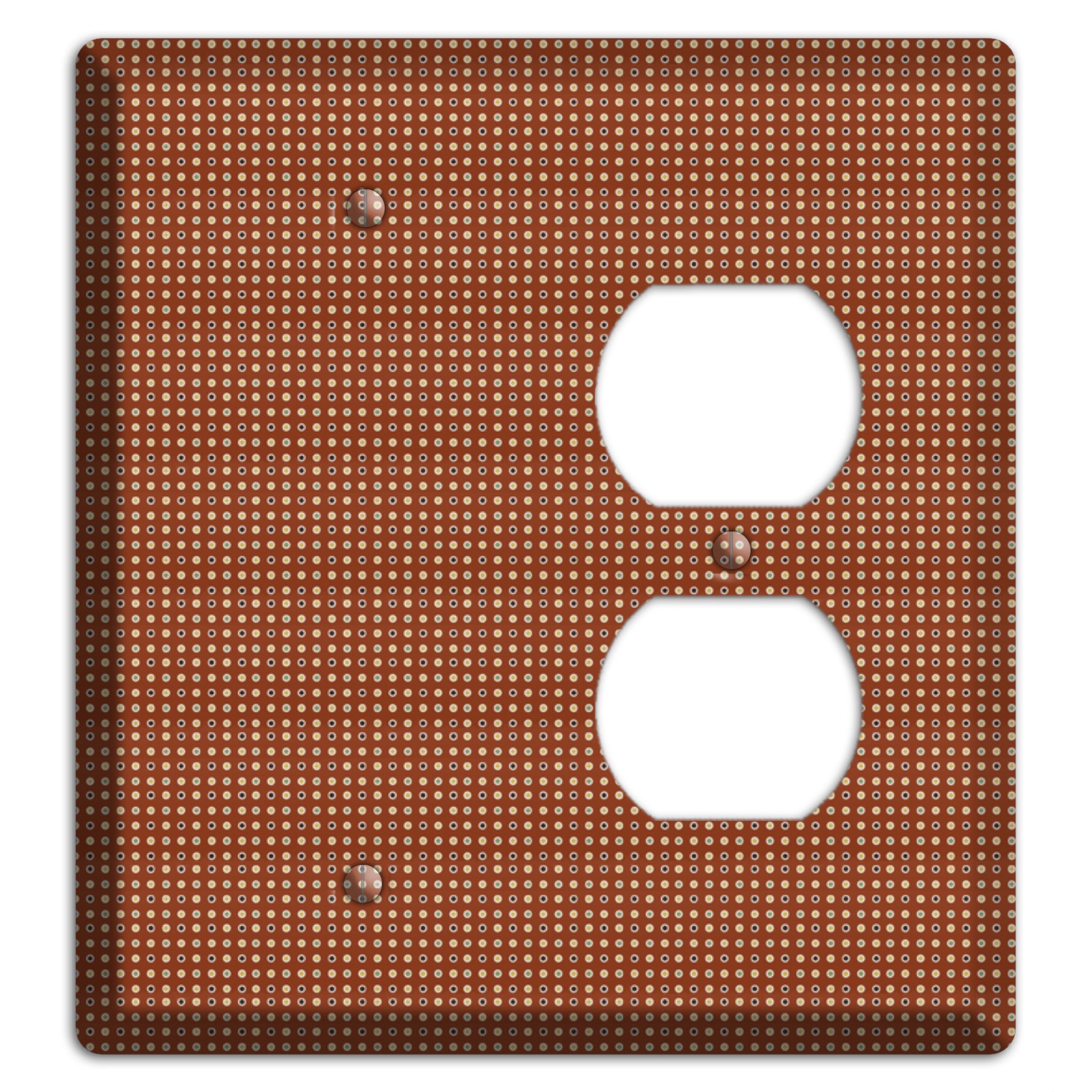 Maroon Weave Blank / Duplex Wallplate