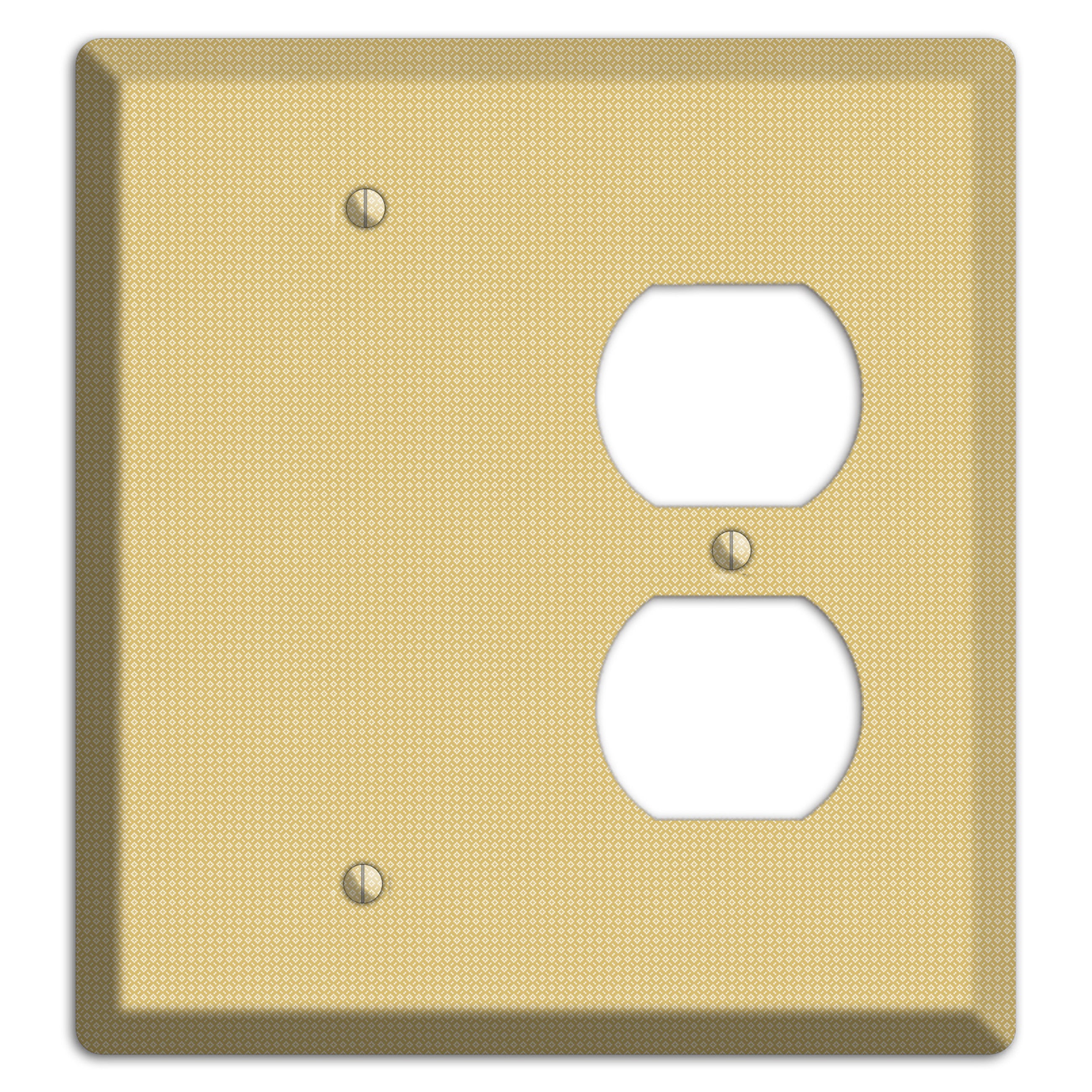 Khaki Weave Blank / Duplex Wallplate