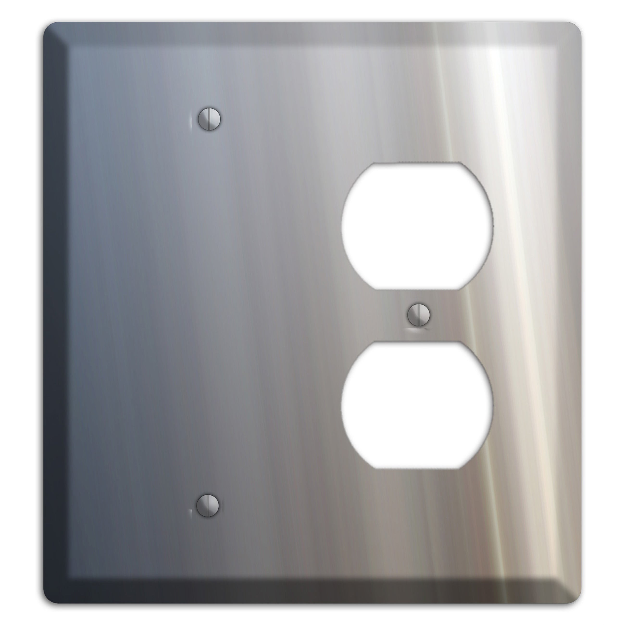 White with Blue Retro Burst Blank / Duplex Wallplate