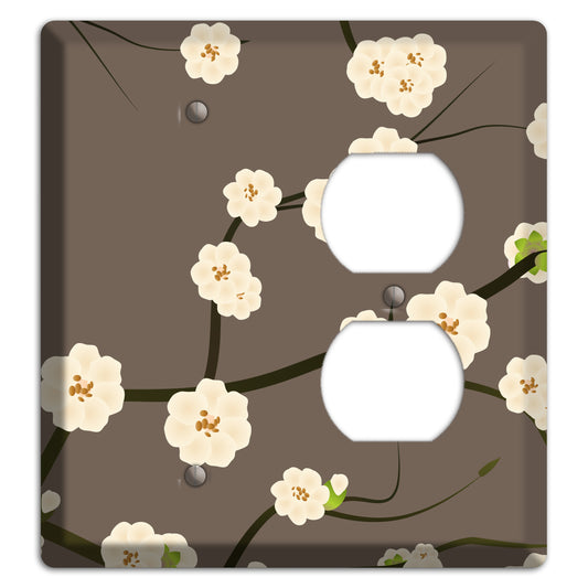 Yellow and Brown Cherry Blossoms Blank / Duplex Wallplate