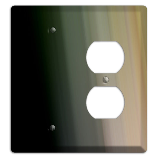 Black and Olive Ray of Light Blank / Duplex Wallplate