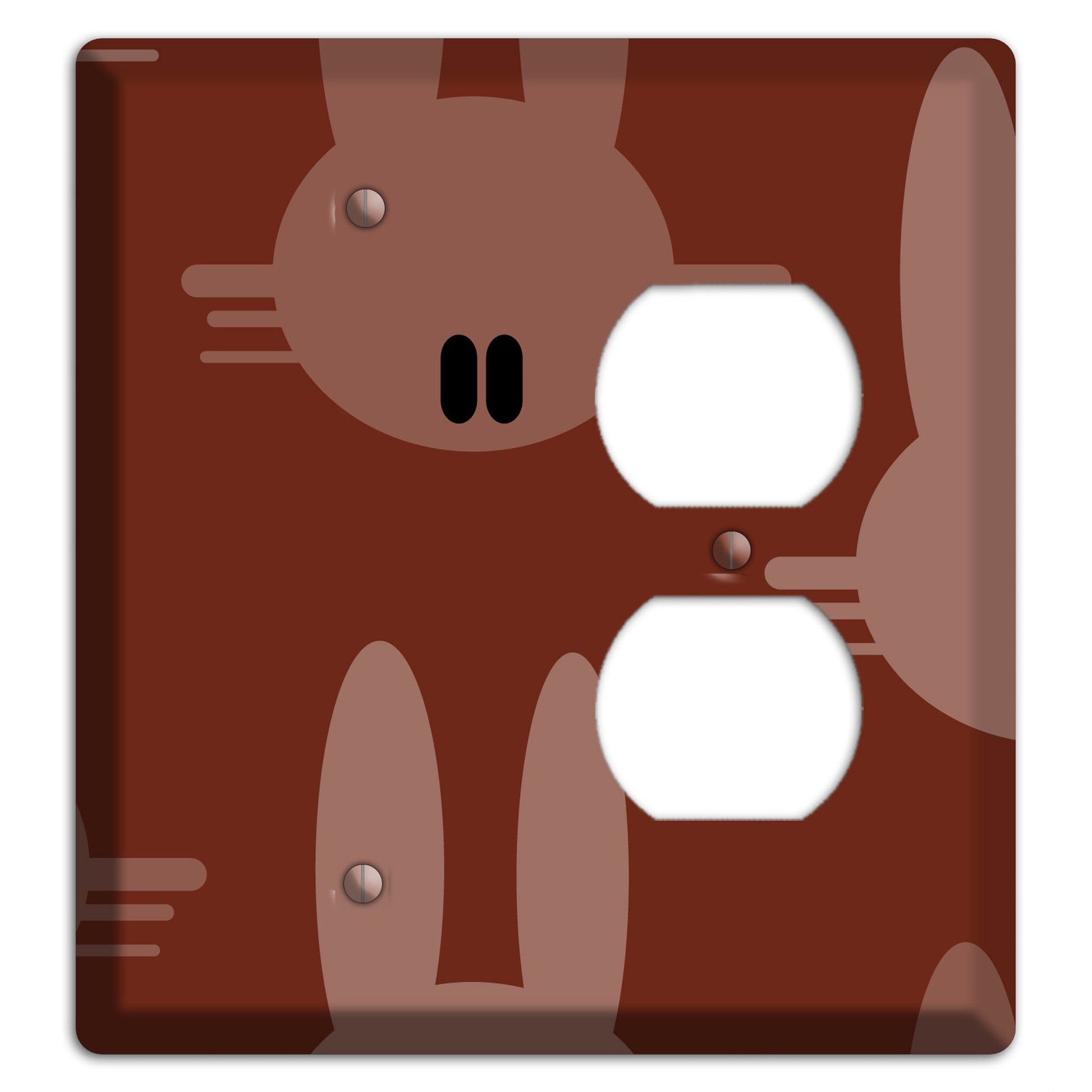 Maroon Bunny Blank / Duplex Wallplate