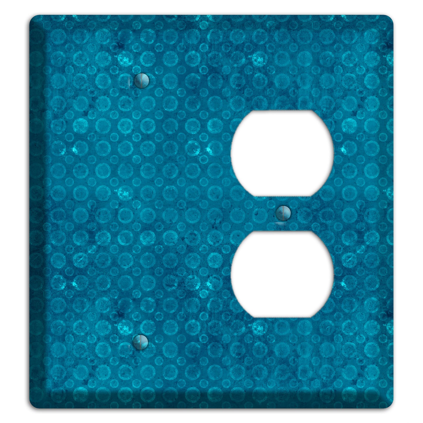Turquoise Circles Blank / Duplex Wallplate