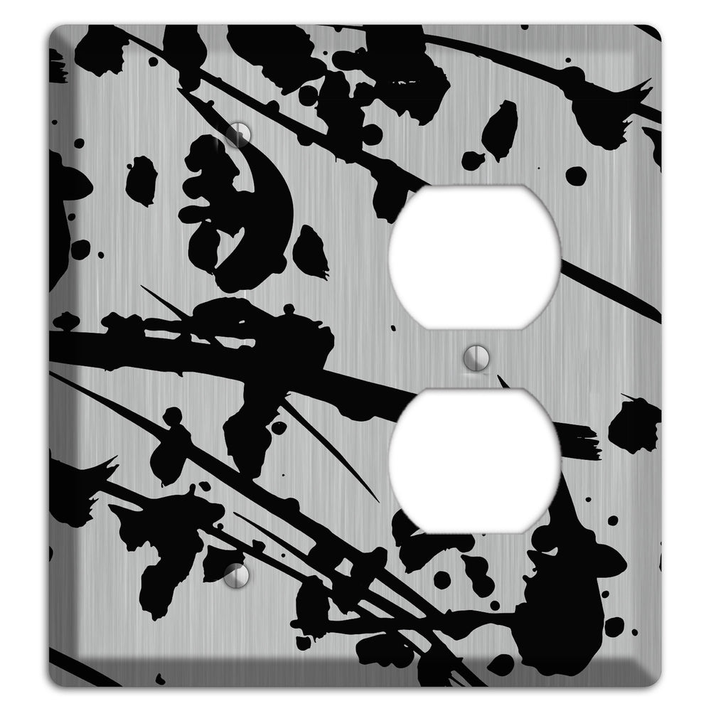 Ink Splash 6 Stainless Steel Blank / Duplex Wallplate