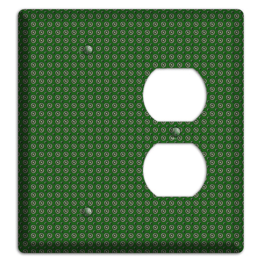 Green Concentric Dots Blank / Duplex Wallplate