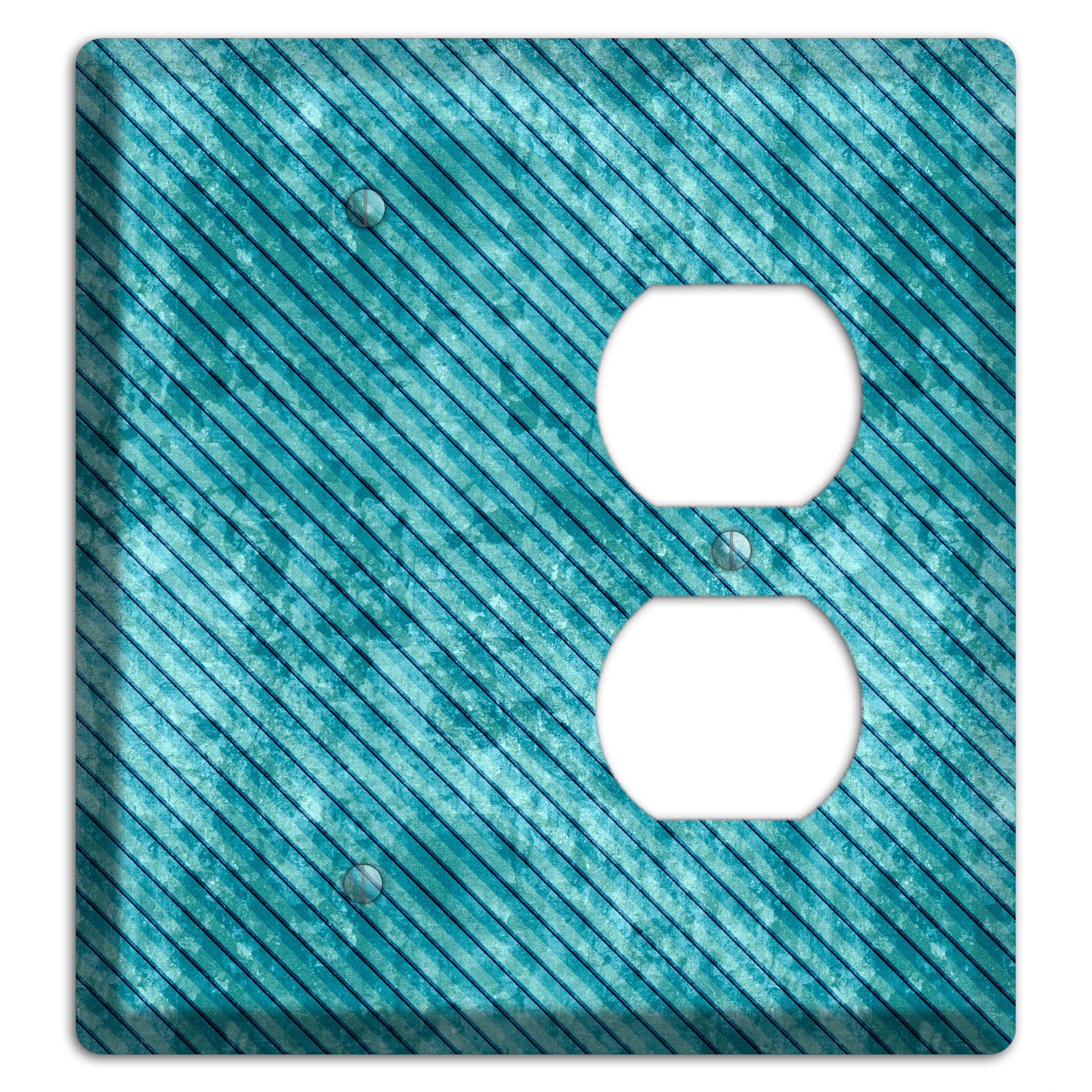 Turquoise Denim Blank / Duplex Wallplate
