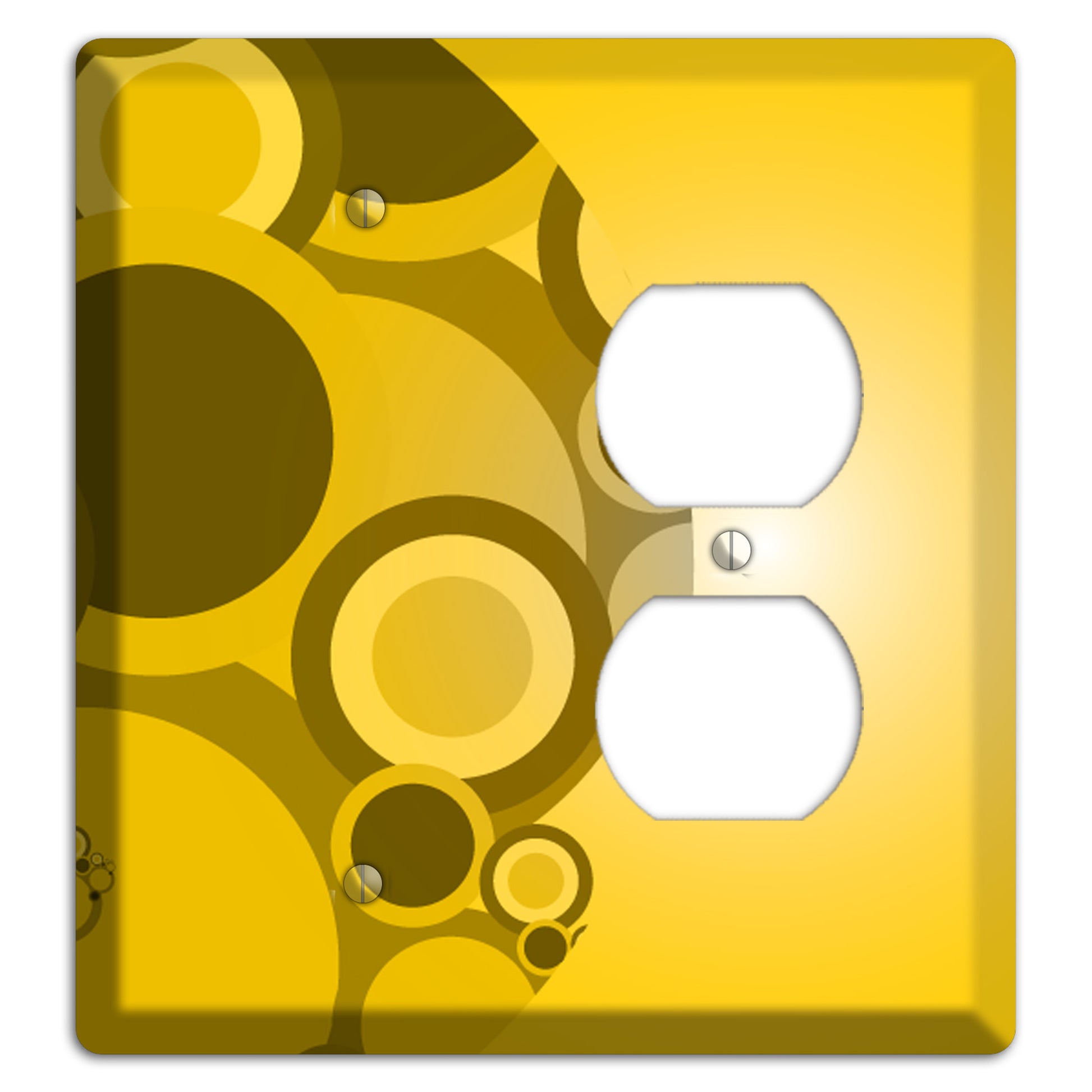 Mustard Yellow Circles Blank / Duplex Wallplate