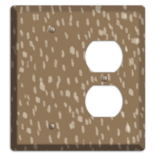 Brown and White Speckle Blank / Duplex Wallplate