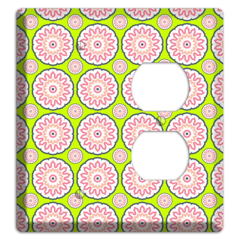 Green with Tiled Suzani Blank / Duplex Wallplate