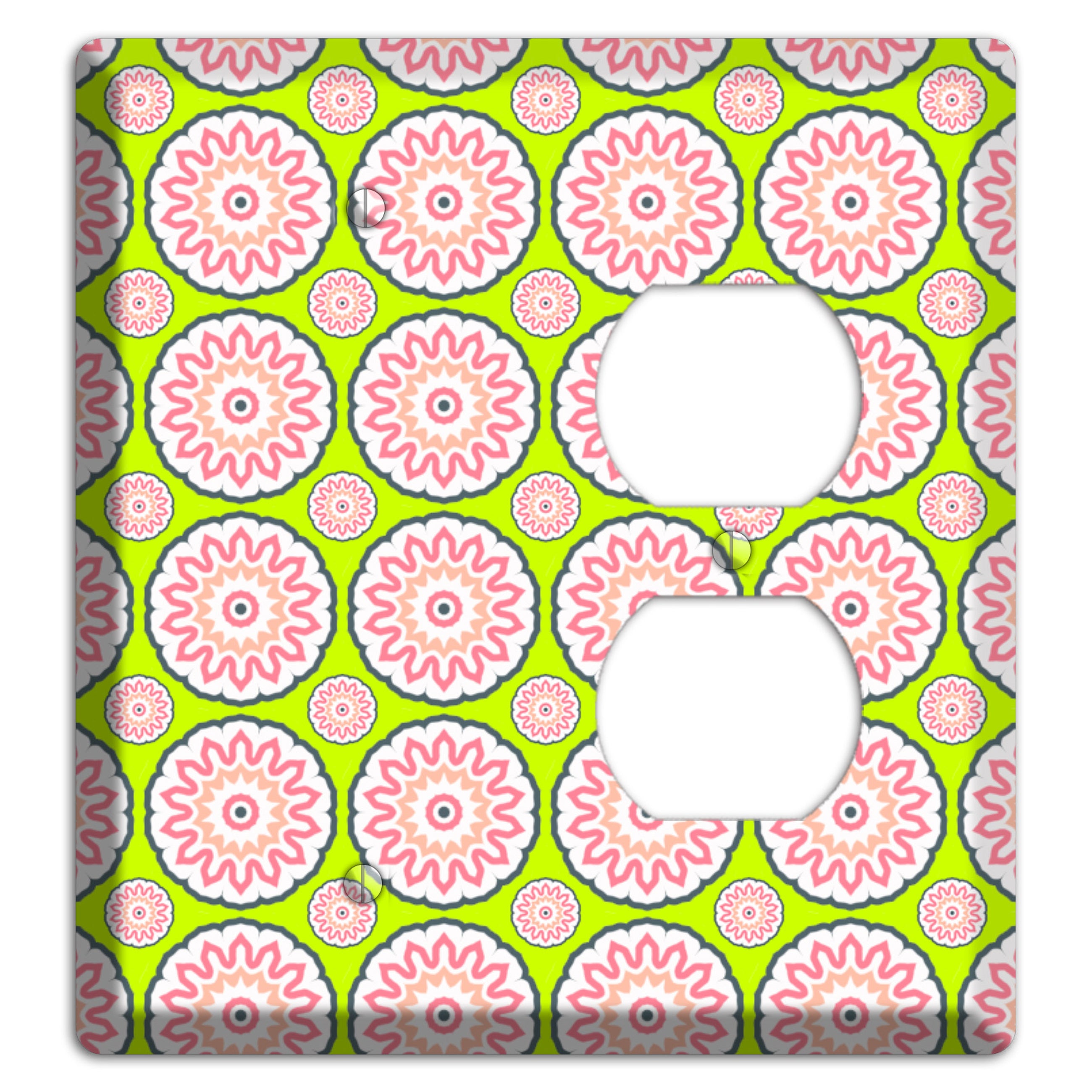 Green with Tiled Suzani Blank / Duplex Wallplate