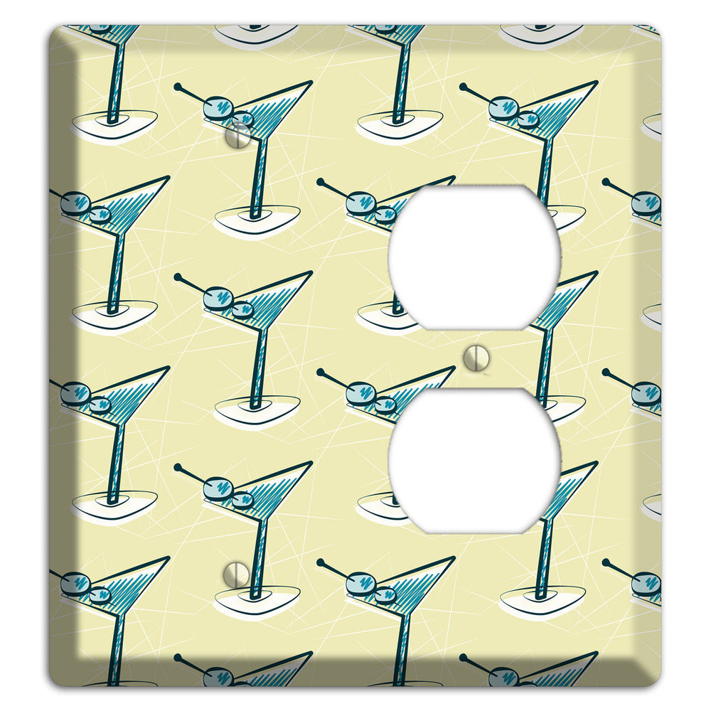 Yellow Martini Blank / Duplex Wallplate