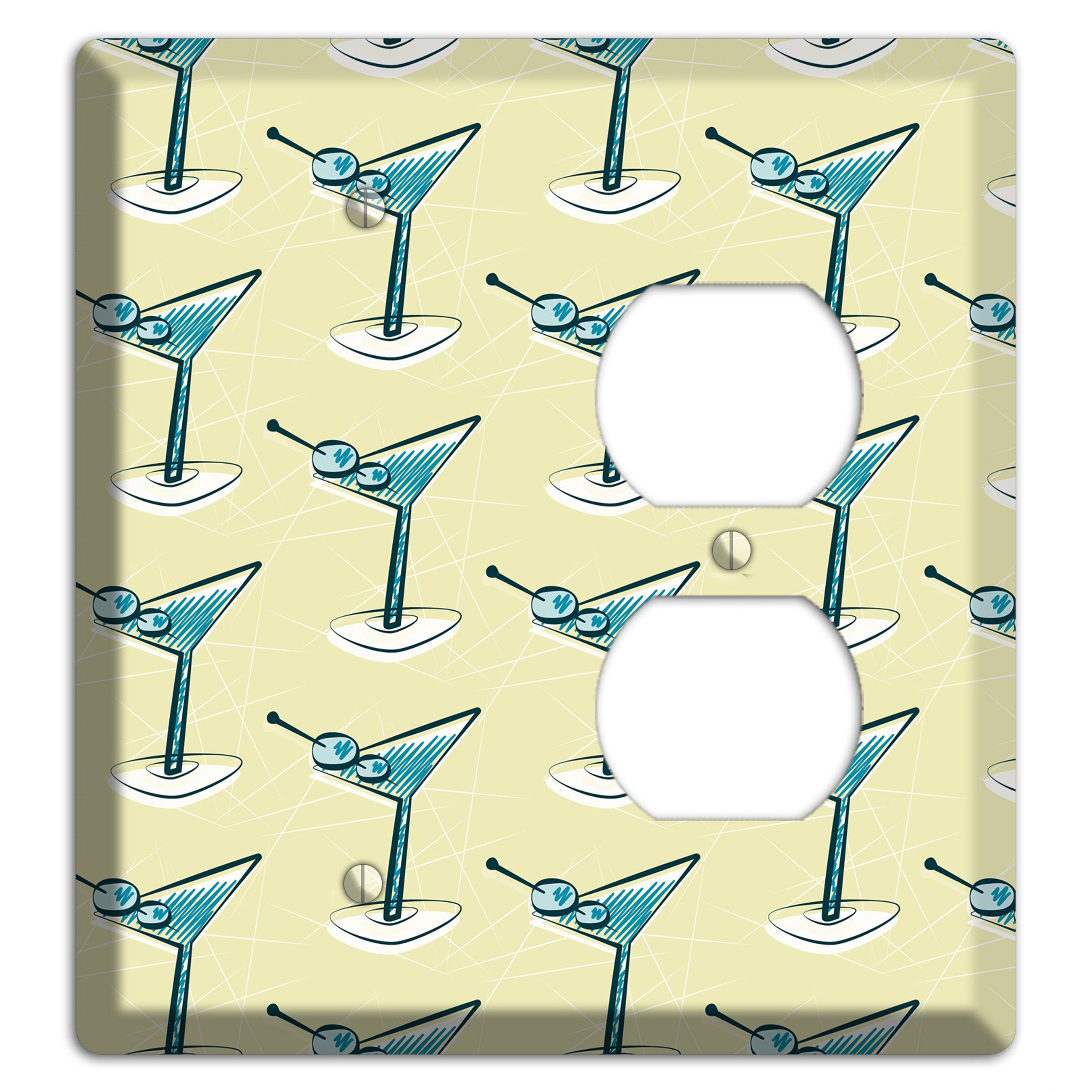 Yellow Martini Blank / Duplex Wallplate