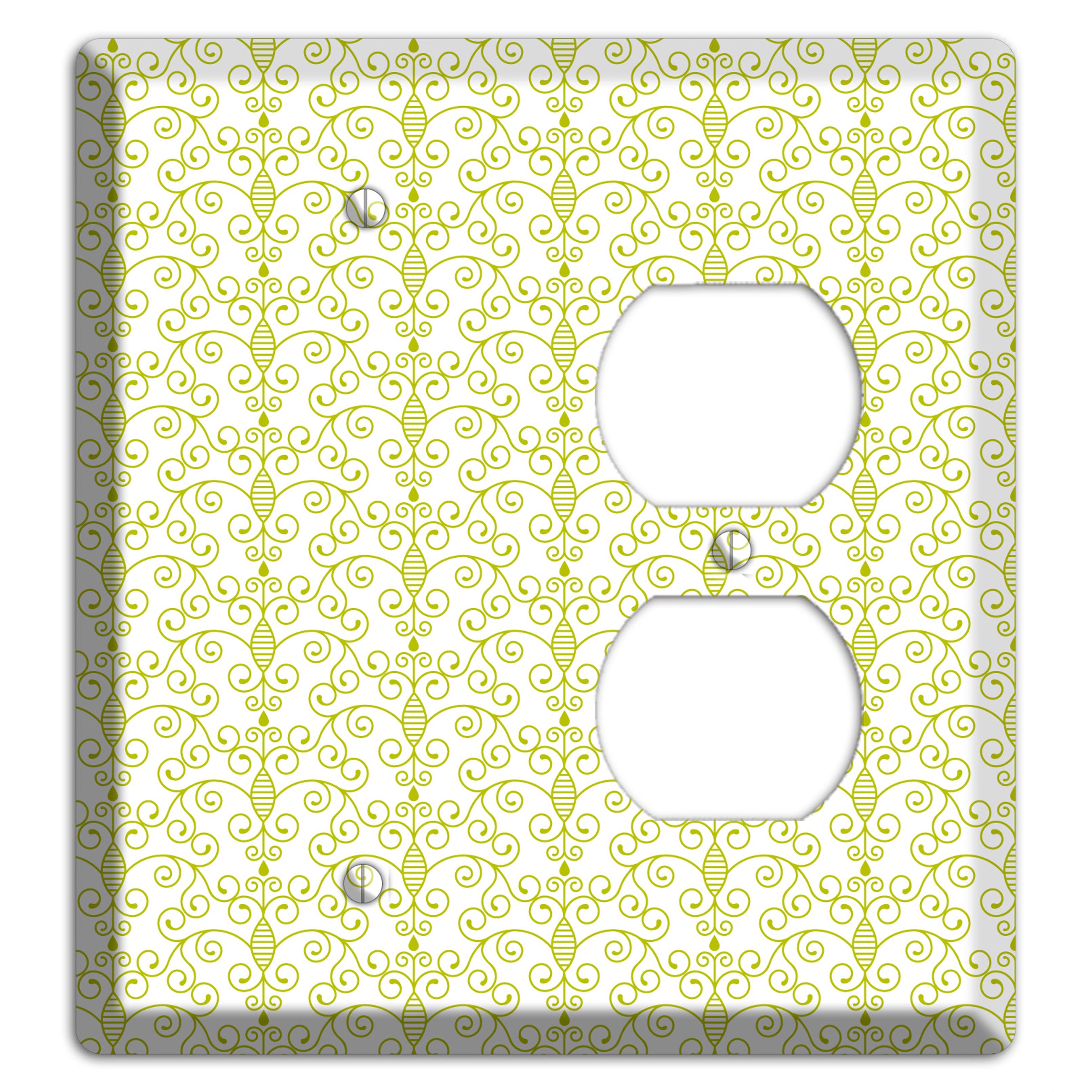 Olive Toile Half Drop Blank / Duplex Wallplate