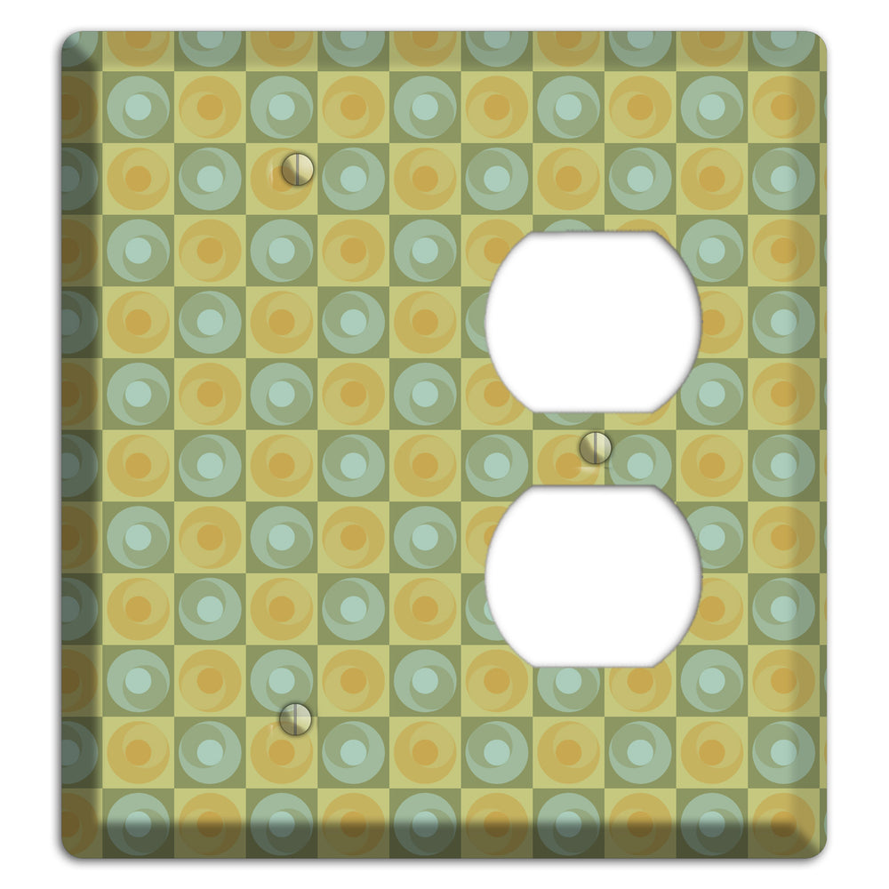 Green and Yellow Squares Blank / Duplex Wallplate