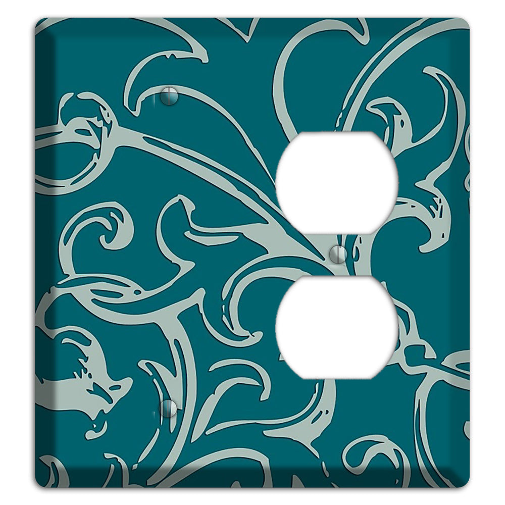 Victorian Teal Blank / Duplex Wallplate