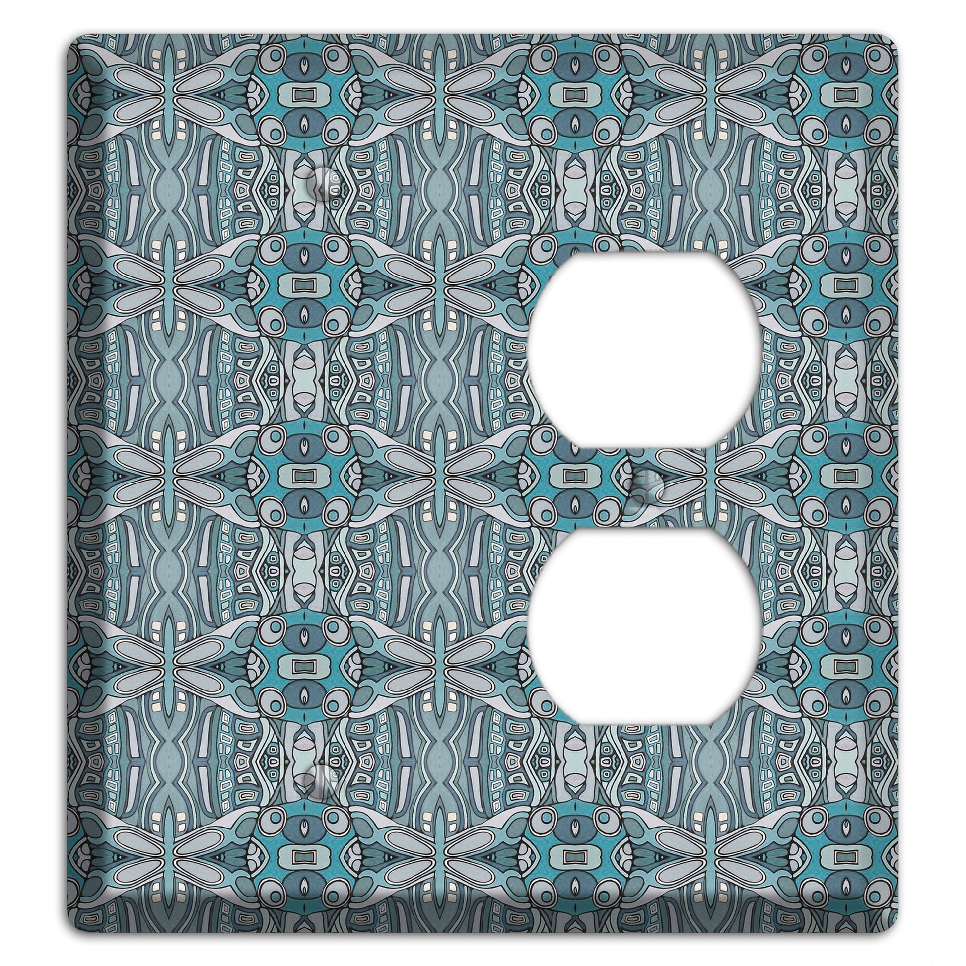 Blue Tapestry Blank / Duplex Wallplate