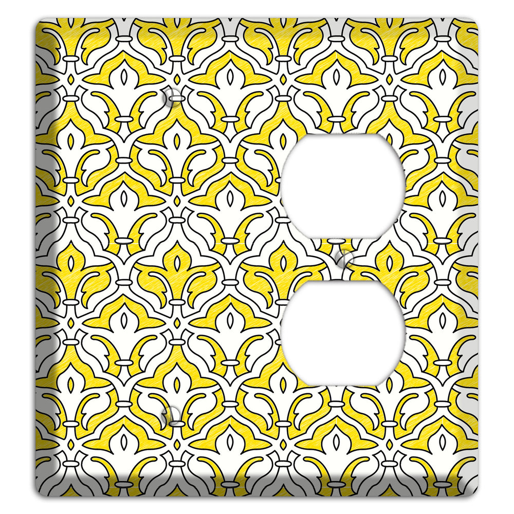 Yellow Scallop Tapestry Blank / Duplex Wallplate