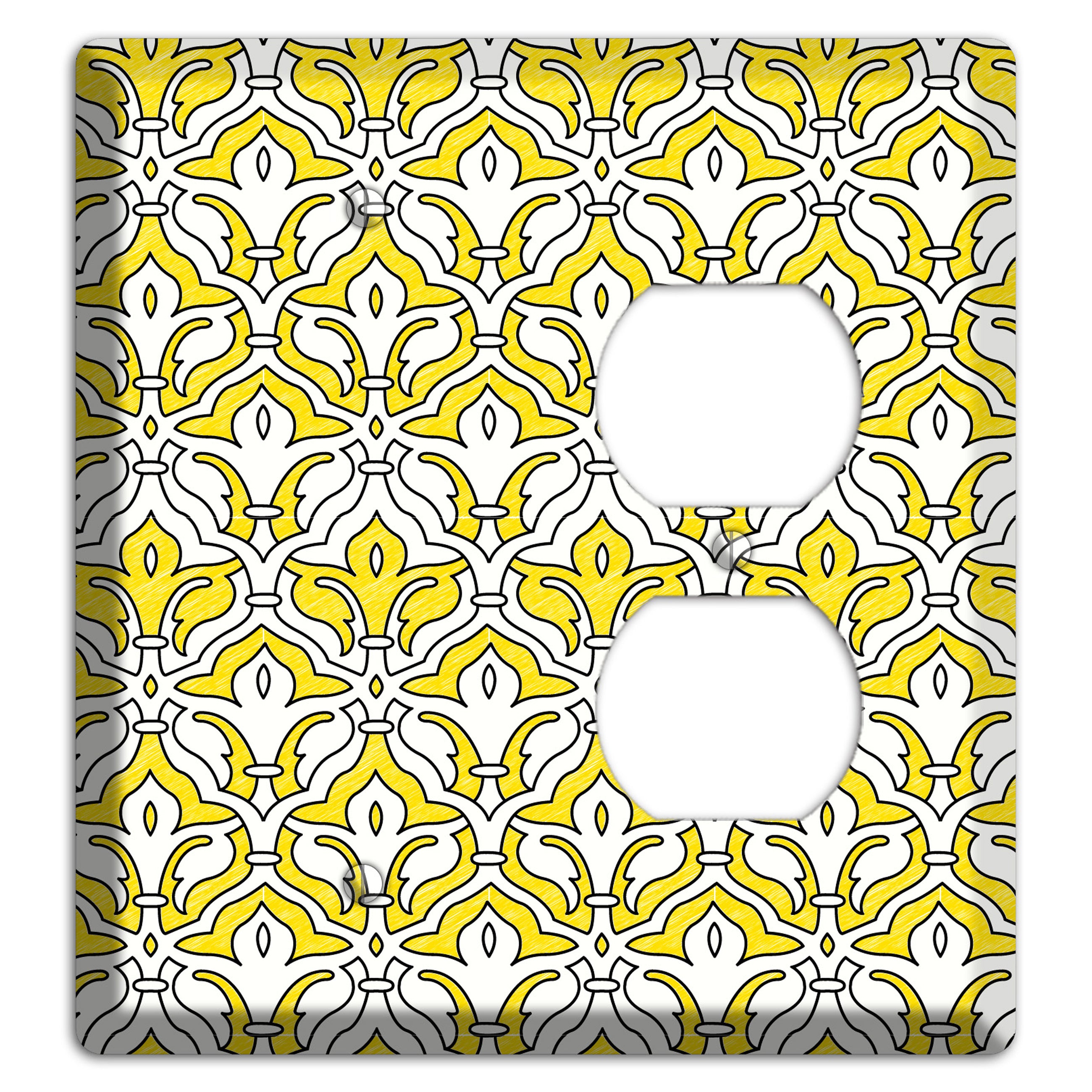 Yellow Scallop Tapestry Blank / Duplex Wallplate
