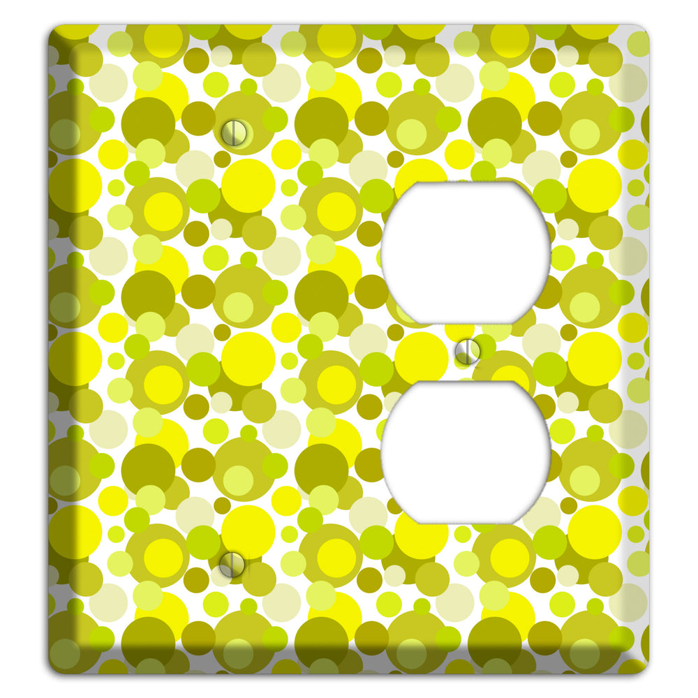 Multi Olive Bubble Dots Blank / Duplex Wallplate