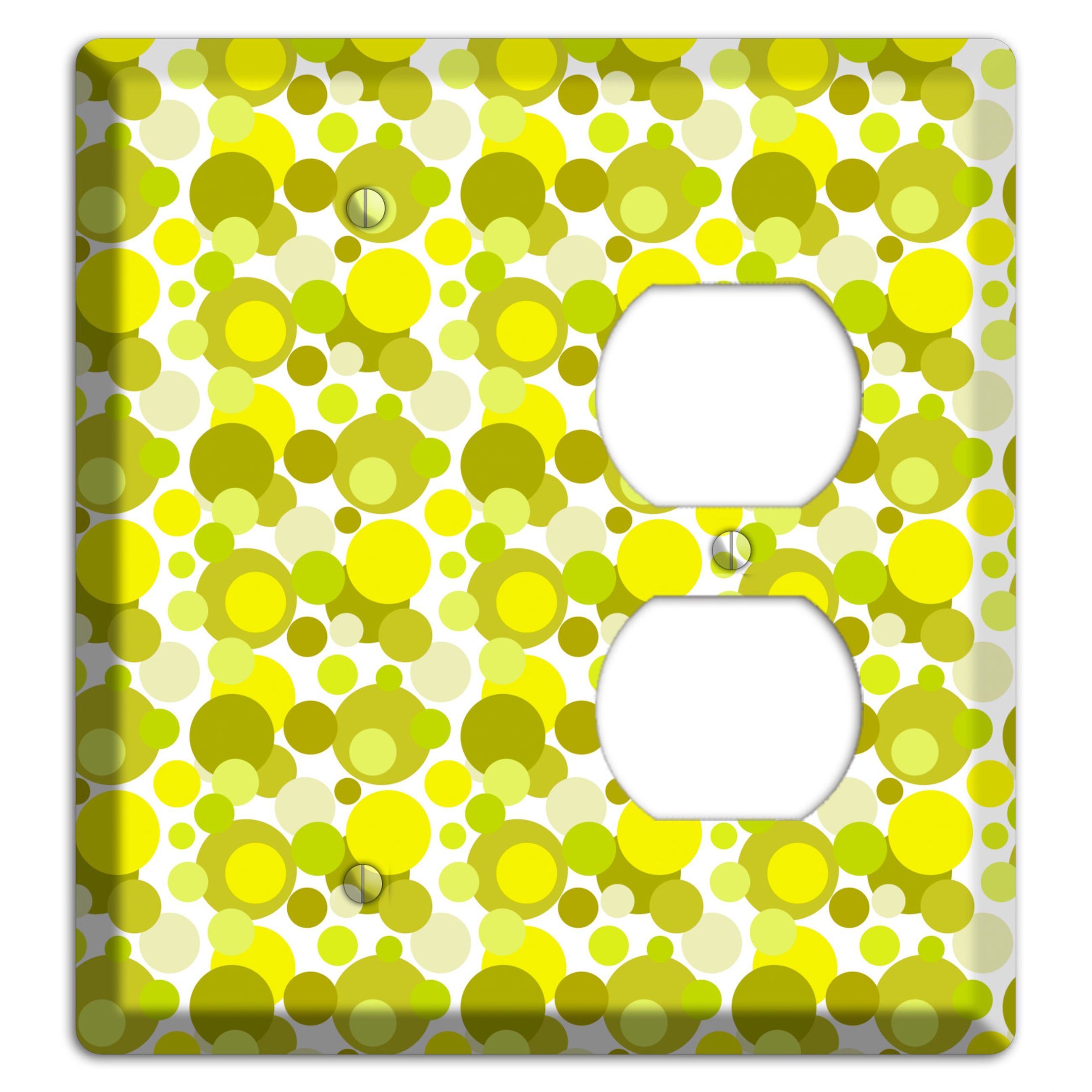 Multi Olive Bubble Dots Blank / Duplex Wallplate