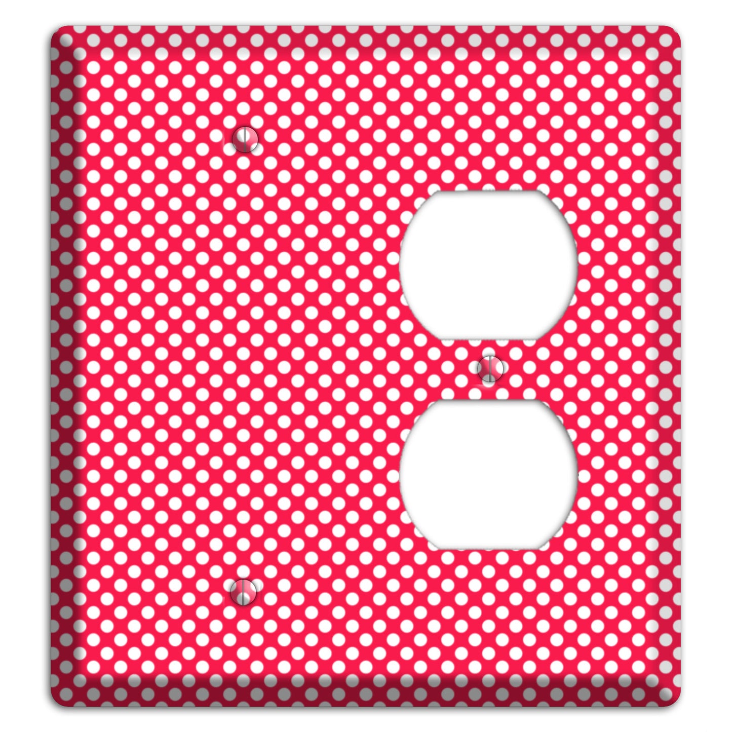 Fuschia with Pink Tiny Polka Dots Blank / Duplex Wallplate