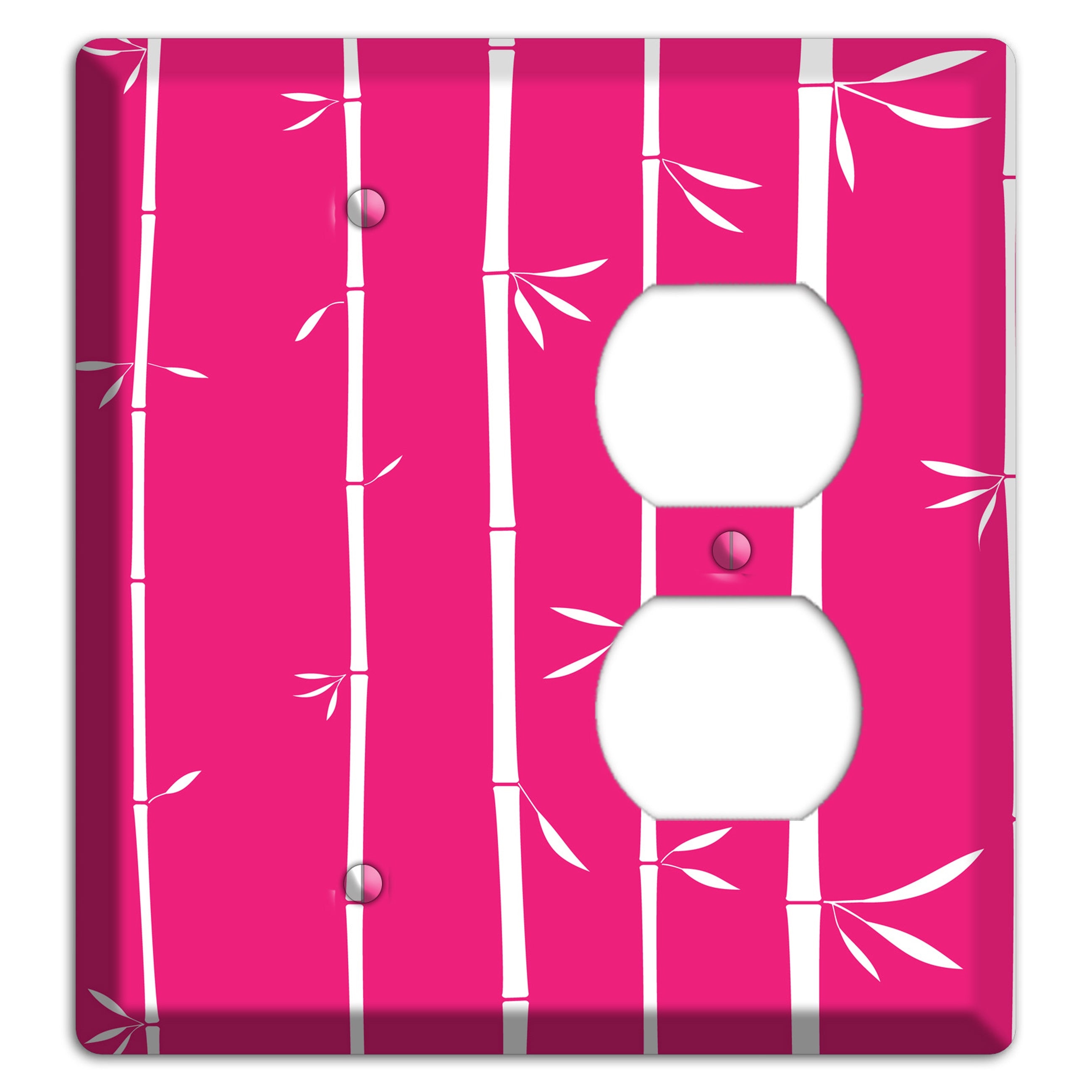 Pink Bamboo Blank / Duplex Wallplate
