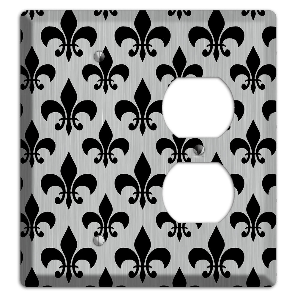 Fleur de Lis Stainless Steel Blank / Duplex Wallplate
