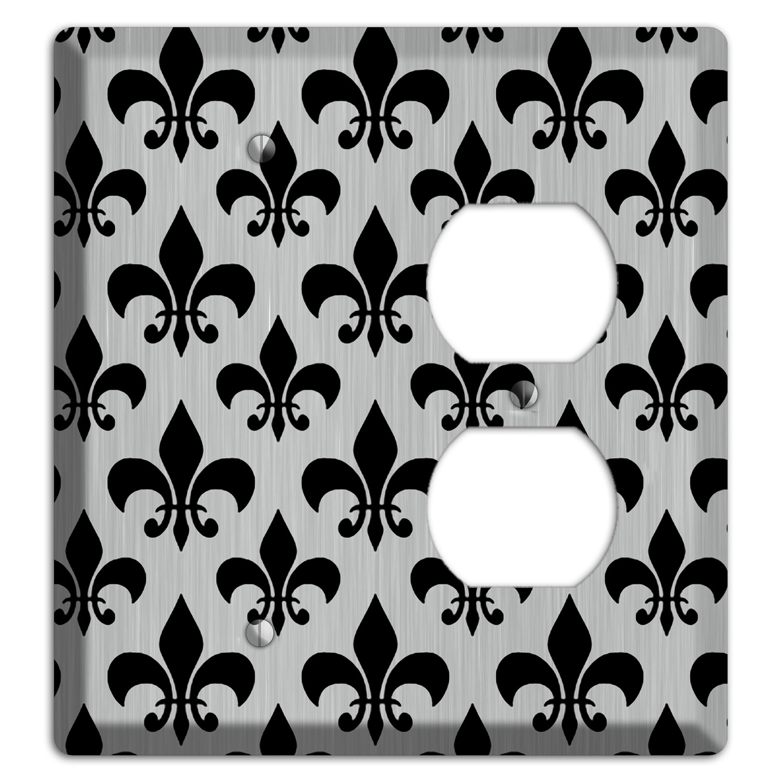 Fleur de Lis Stainless Blank / Duplex Wallplate