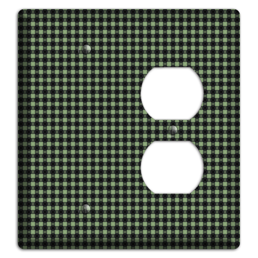 Multi Green Basket Check Blank / Duplex Wallplate