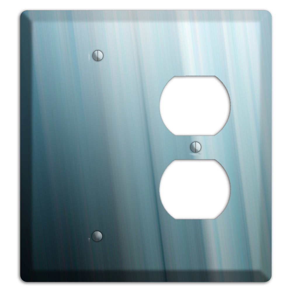 Dusty Blue Ray of Light Blank / Duplex Wallplate