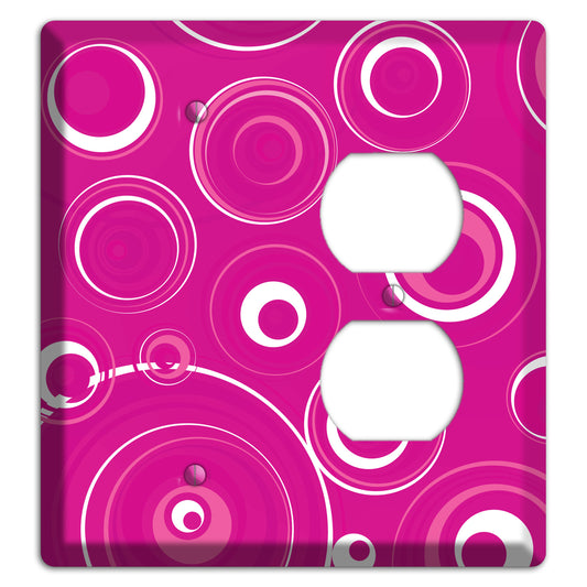 Dark Pink Circles Blank / Duplex Wallplate