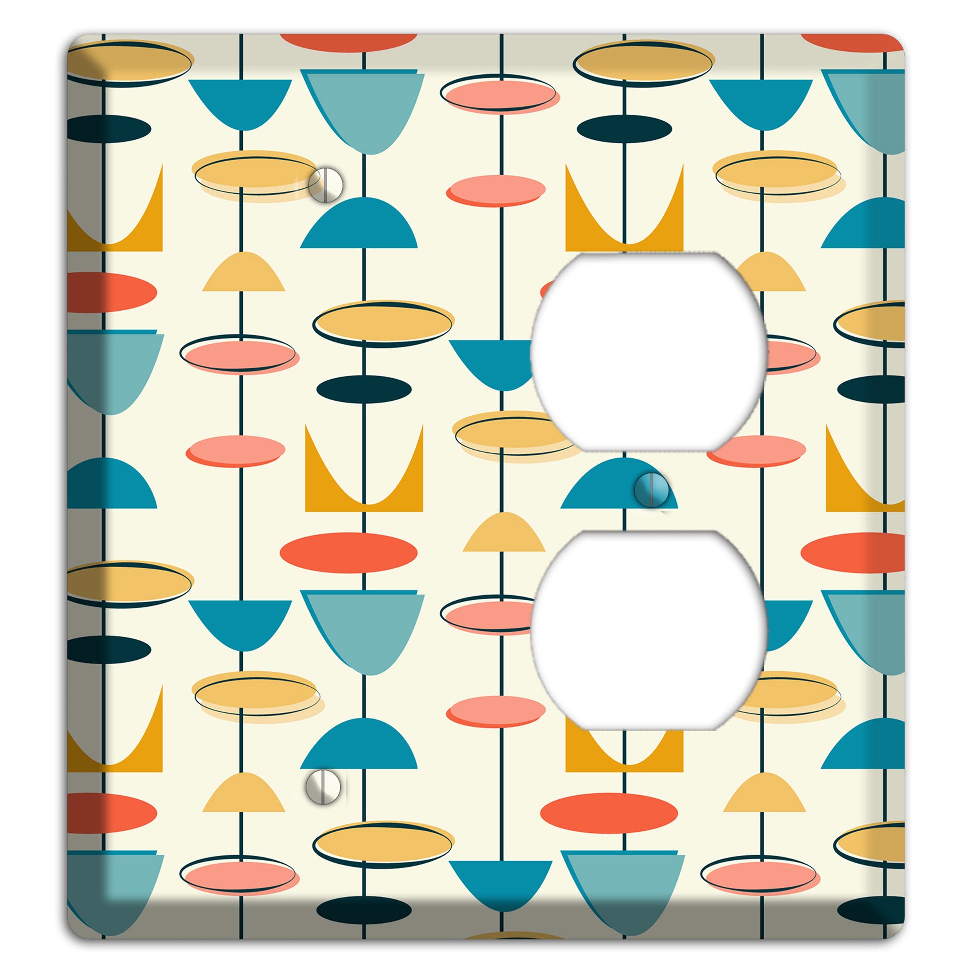 Retro Shapes Blank / Duplex Wallplate