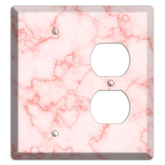 Pink Stained Marble Blank / Duplex Wallplate
