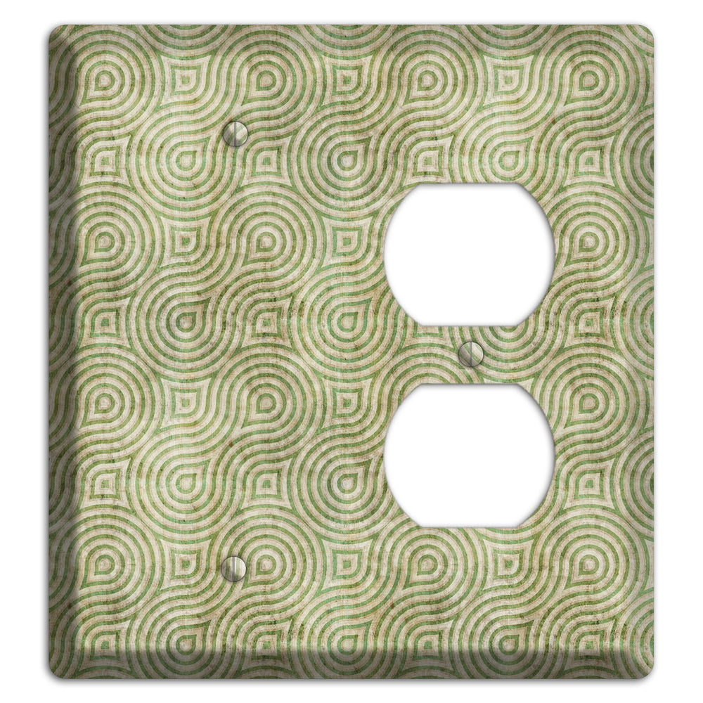 Light Green Swirl Blank / Duplex Wallplate