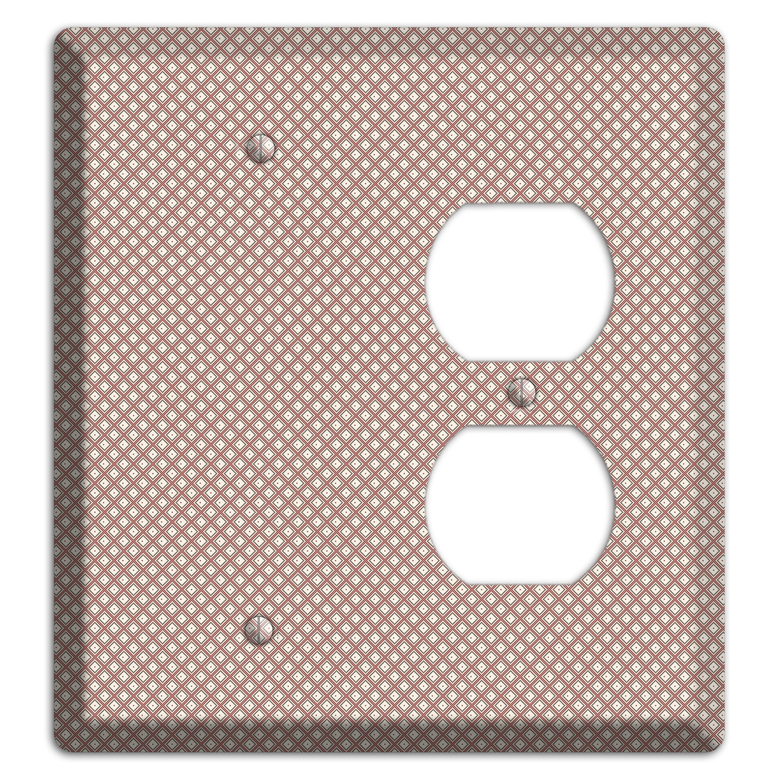 Light Brown and Beige Diamonds Blank / Duplex Wallplate