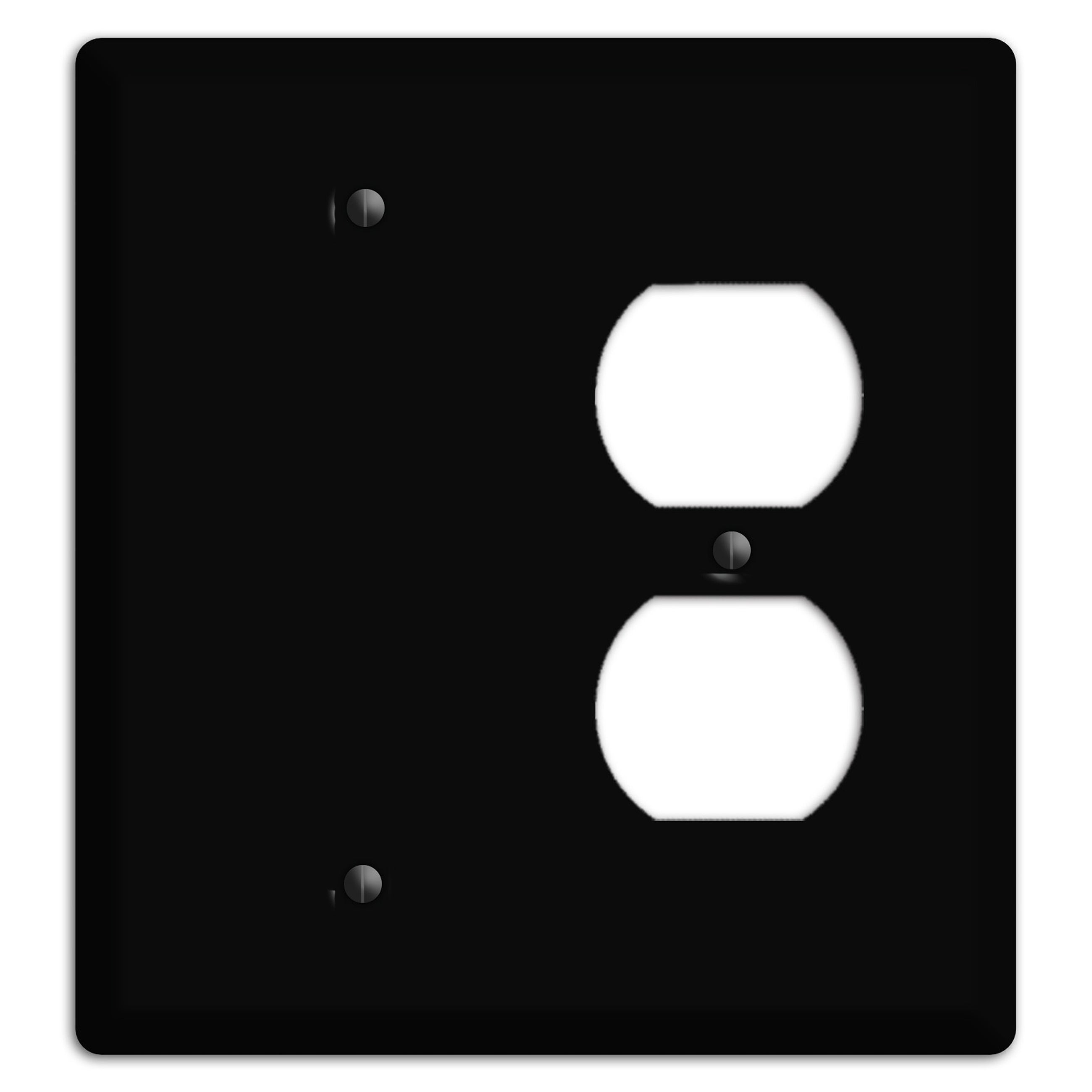 Satin Black Metal Blank / Duplex Wallplate