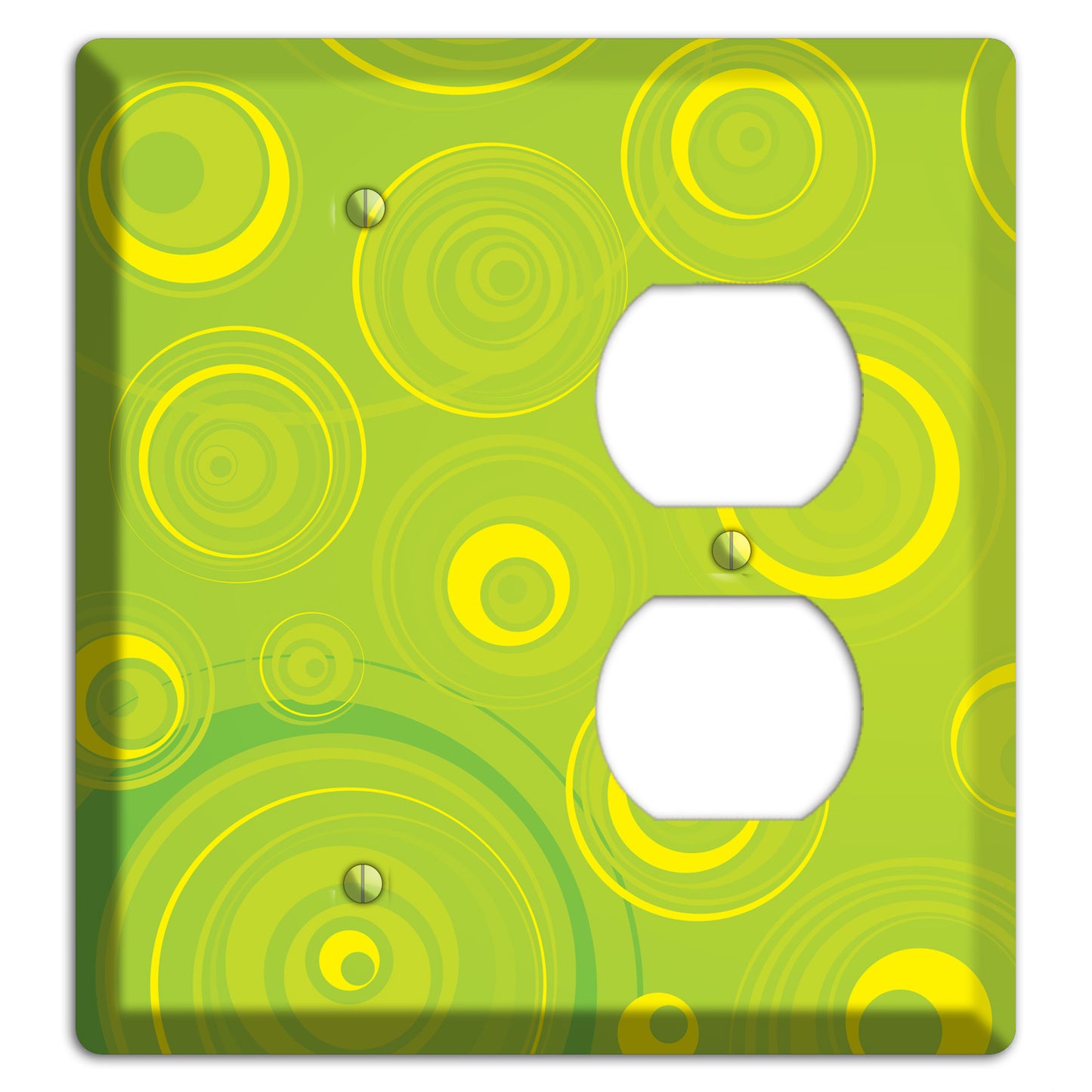 Green-yellow Circles Blank / Duplex Wallplate