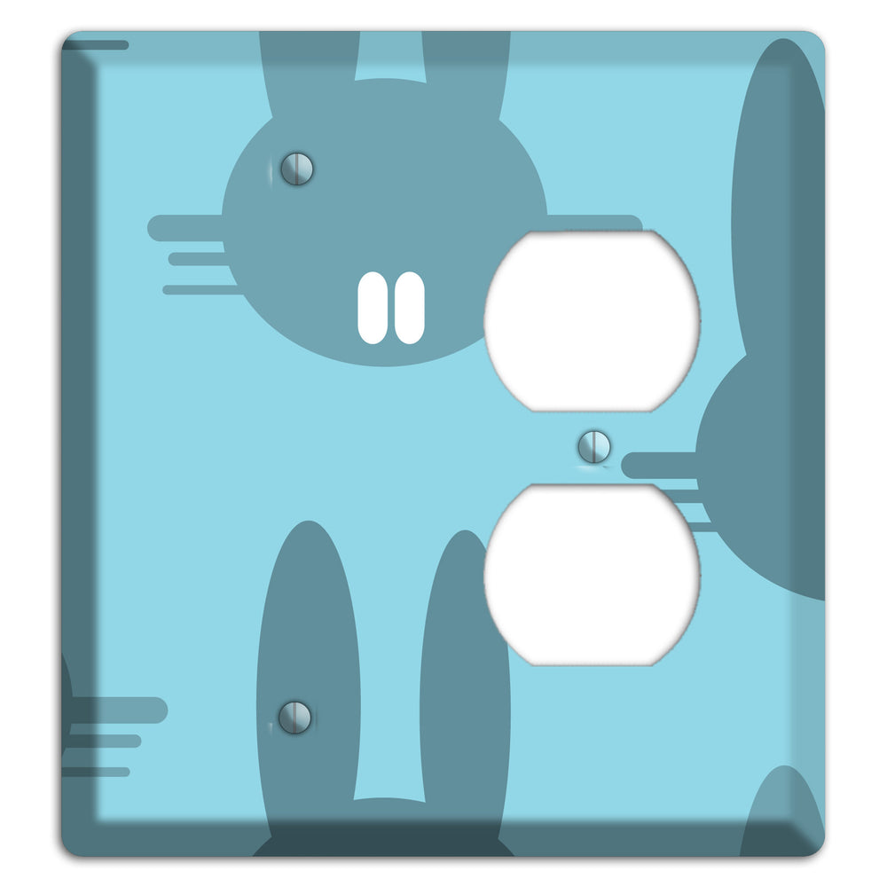Blue Bunny Blank / Duplex Wallplate