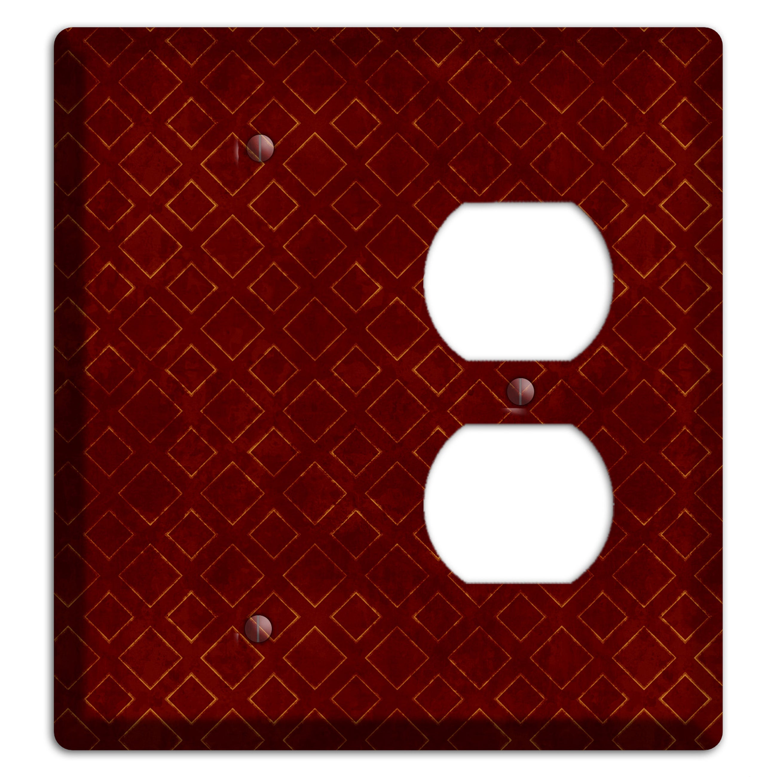 Maroon Diamonds Blank / Duplex Wallplate