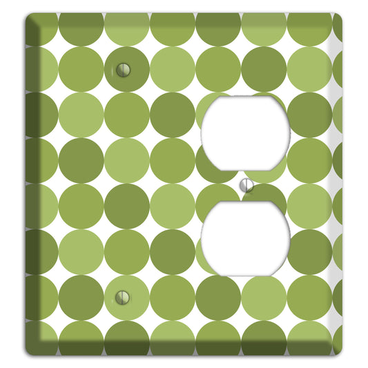 Multi Olive Tiled Dots Blank / Duplex Wallplate