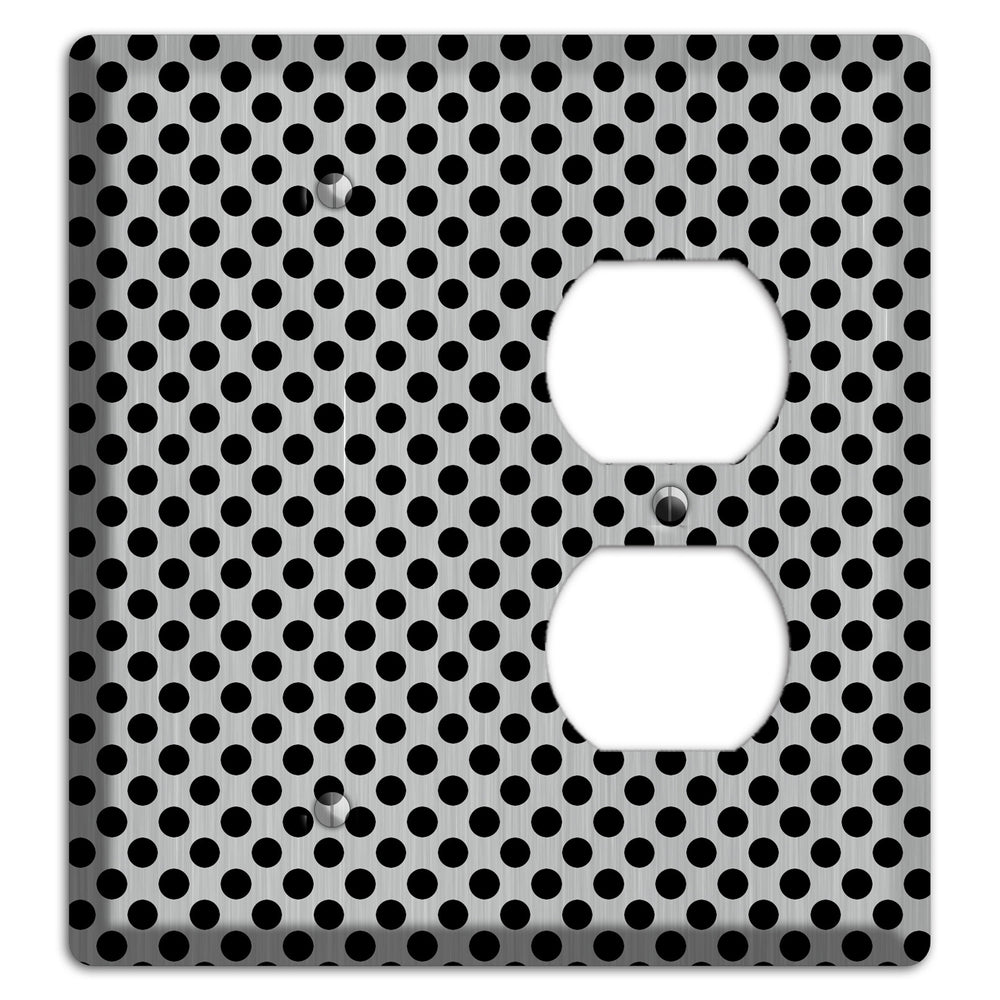 Packed Small Polka Dots Stainless Steel Blank / Duplex Wallplate