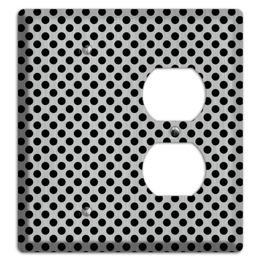 Packed Small Polka Dots Stainless Blank / Duplex Wallplate