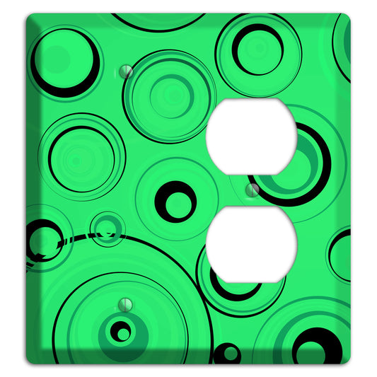 Bright Green Circles Blank / Duplex Wallplate