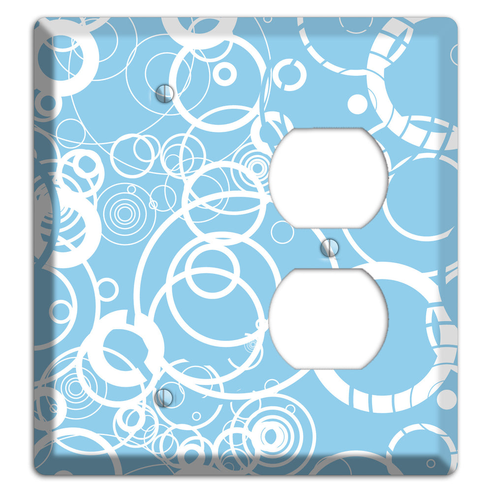 Light Blue Circles Blank / Duplex Wallplate