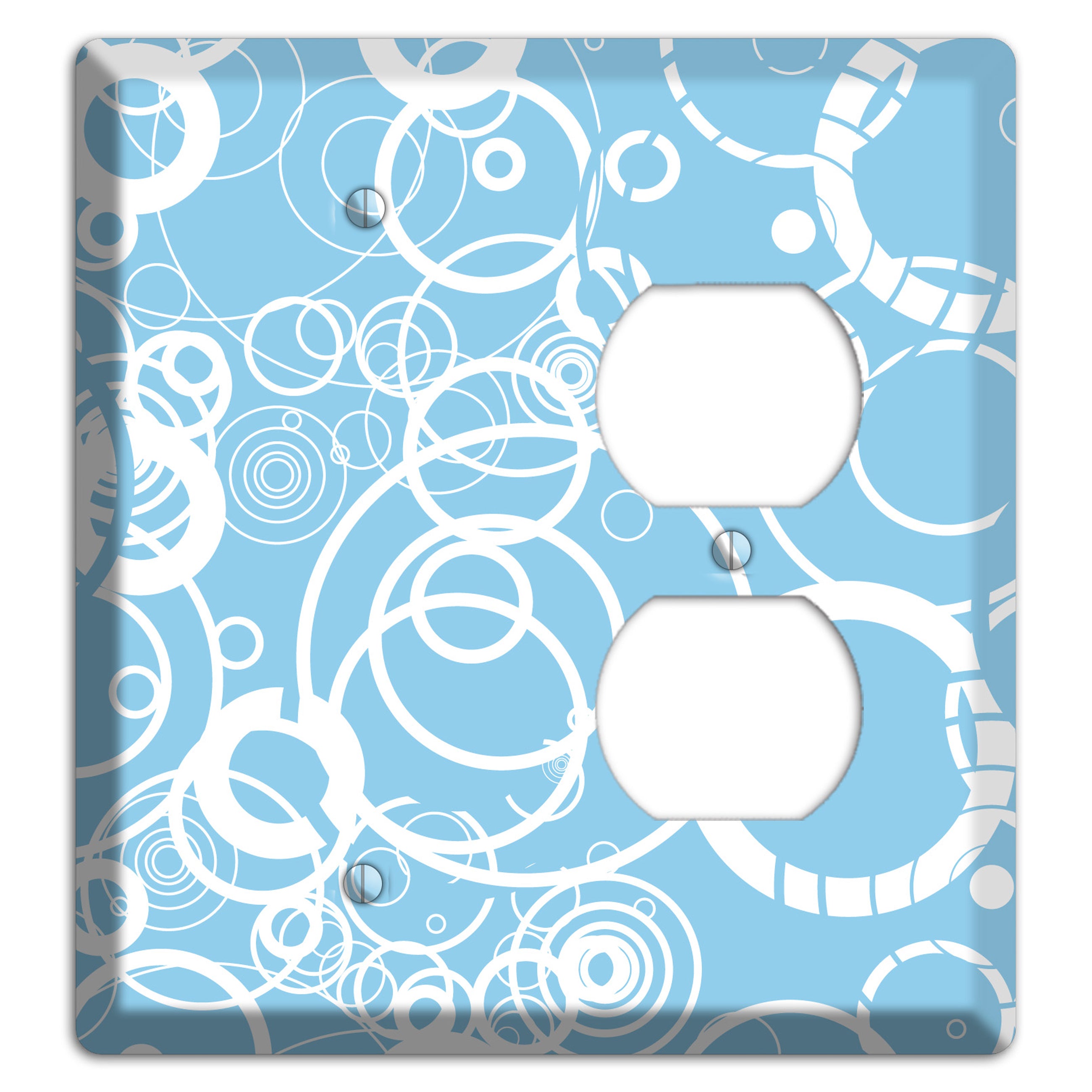 Light Blue Circles Blank / Duplex Wallplate