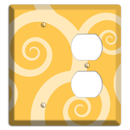 Yellow Tones Large Swirl Blank / Duplex Wallplate
