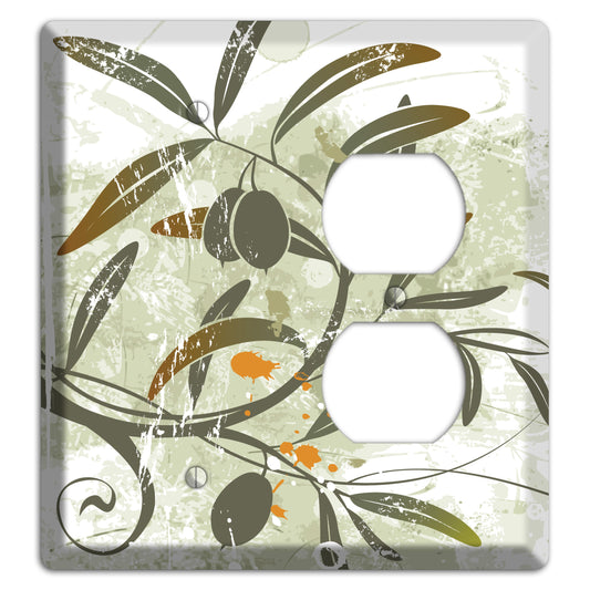 Green Olive Foliage Blank / Duplex Wallplate