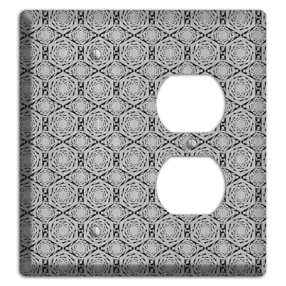 Overly Hexagon Rotation Stainless Steel Blank / Duplex Wallplate