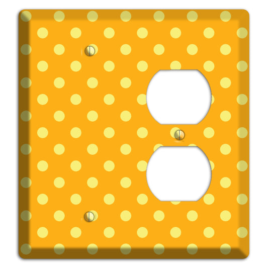 Orange and Yellow Polka Dot Blank / Duplex Wallplate